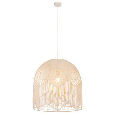 Toulon W-600 Pendant White Woven Rattan | P1277W