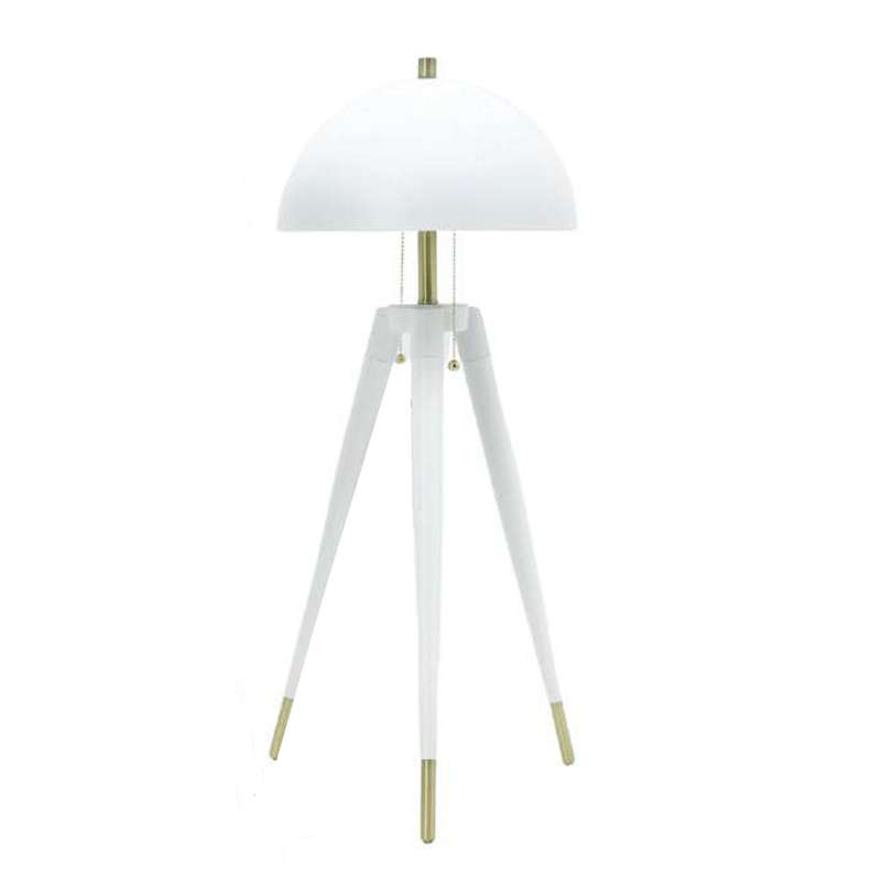 CHANTERELLE WHITE & BRASS LAMP | RG10306