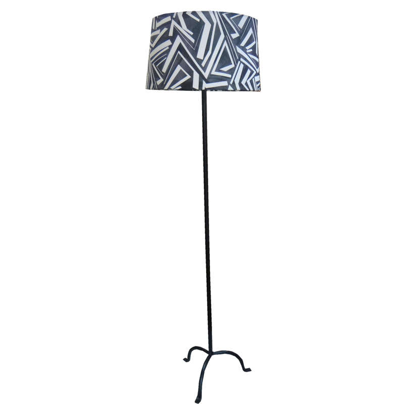 Floor Steel Black Standing Lamp + Shade | FL21