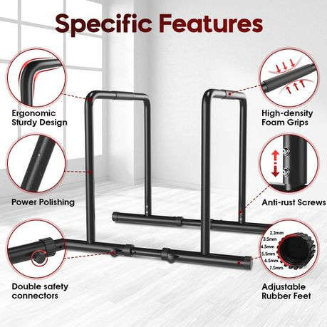 ADJ PARALLEL BODY PRESS BAR STAND - 130KG SAFE