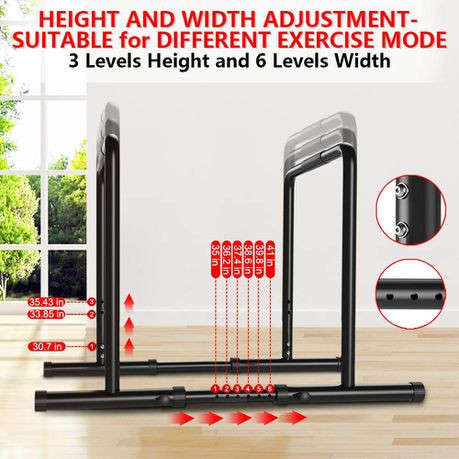 ADJ PARALLEL BODY PRESS BAR STAND - 130KG SAFE