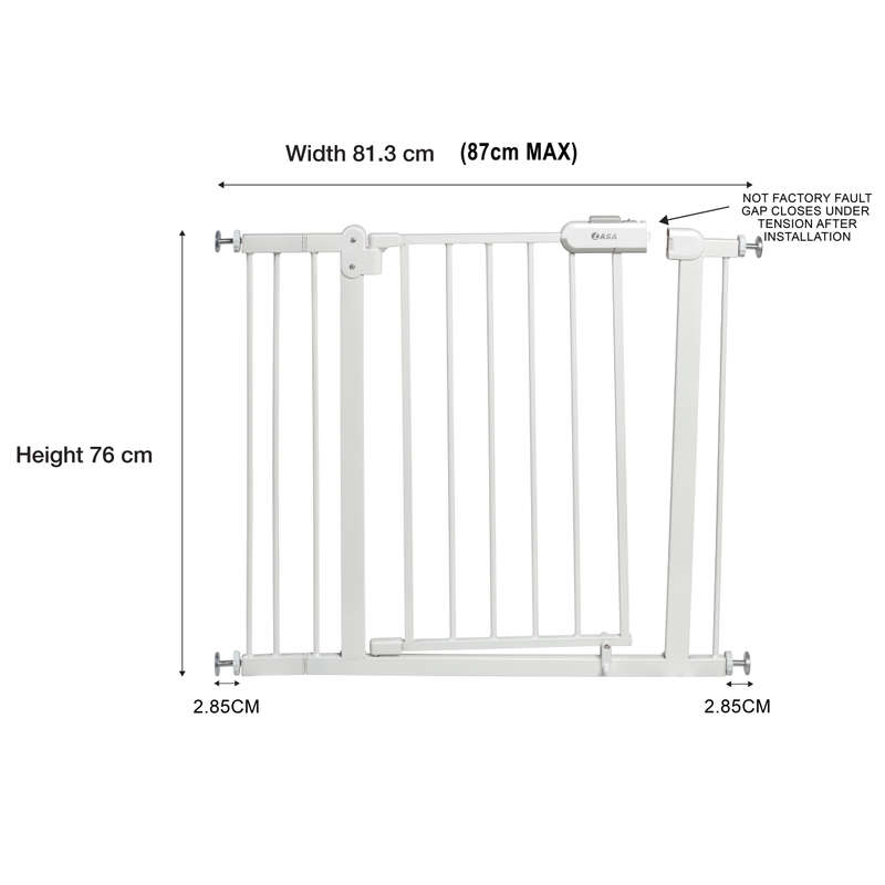 10CM EXTENSION INC SAFETY GATE FOR DOORWAYS - 87CM MAX
