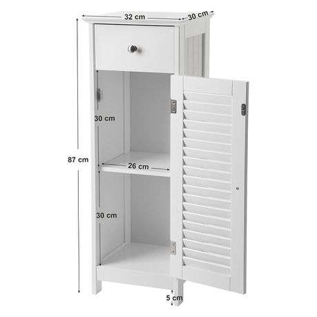 ELEGANT SCANDINAVIAN-STYLE BATHROOM CABINET - WHITE