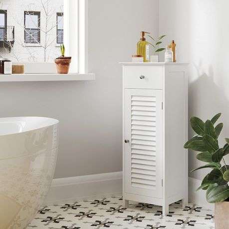 ELEGANT SCANDINAVIAN-STYLE BATHROOM CABINET - WHITE
