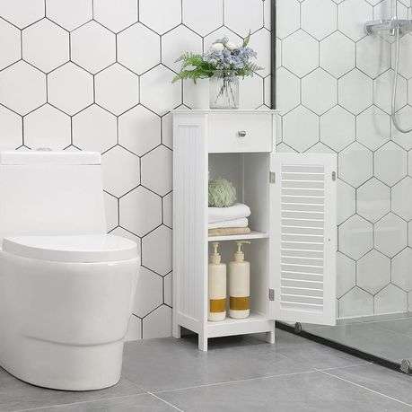 ELEGANT SCANDINAVIAN-STYLE BATHROOM CABINET - WHITE