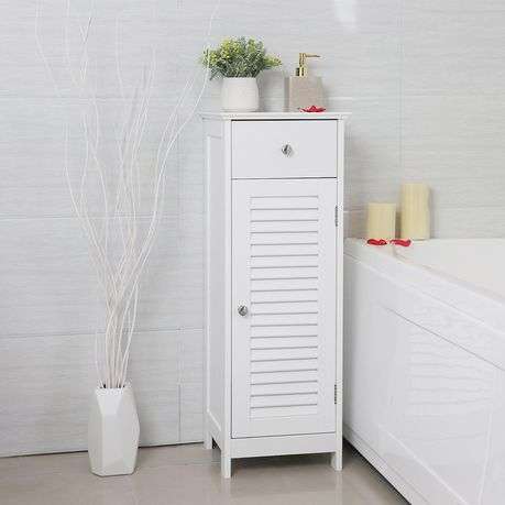 ELEGANT SCANDINAVIAN-STYLE BATHROOM CABINET - WHITE