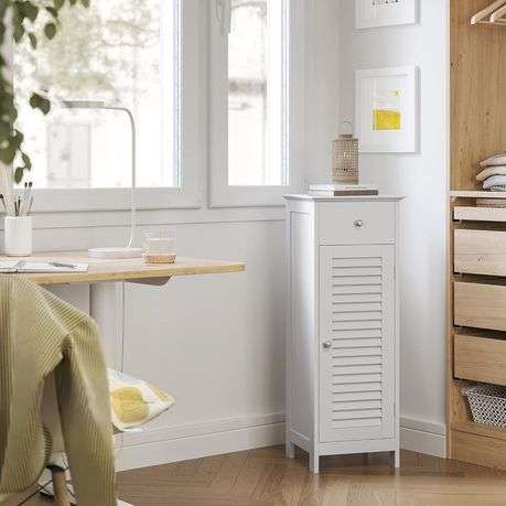 ELEGANT SCANDINAVIAN-STYLE BATHROOM CABINET - WHITE