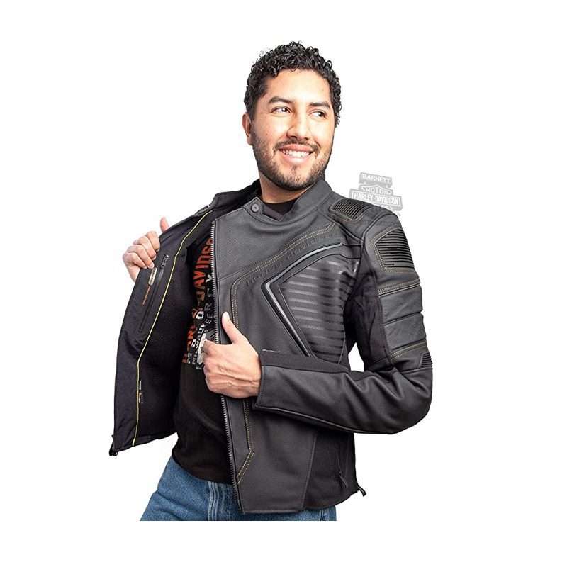 Mens Watt Leather Jacket - S