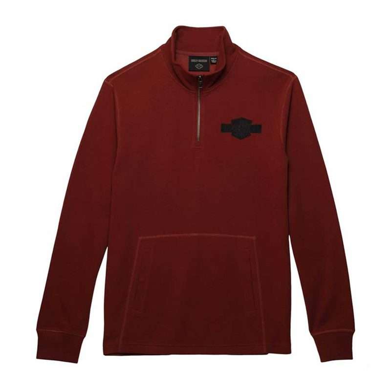 Men's Bar & Shield 1/4-Zip Mockneck Pullover - L