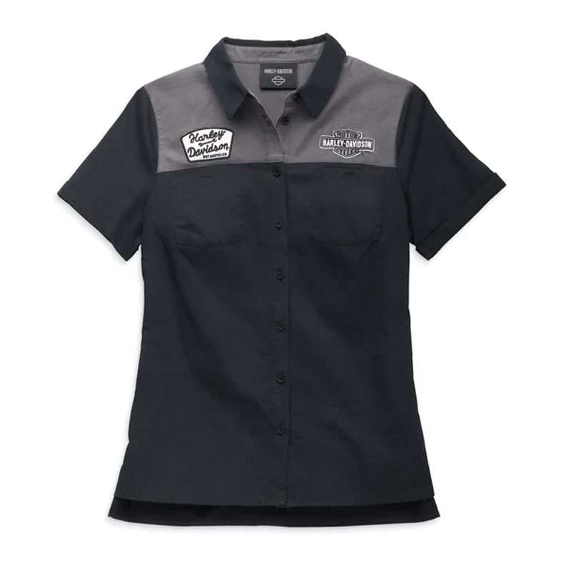 Women's Modern Mechanic colourblock Shirt - L