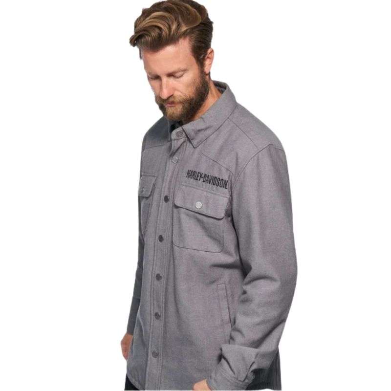 Men's Operative Riding Shirt Jacket - Grey Heather - XL