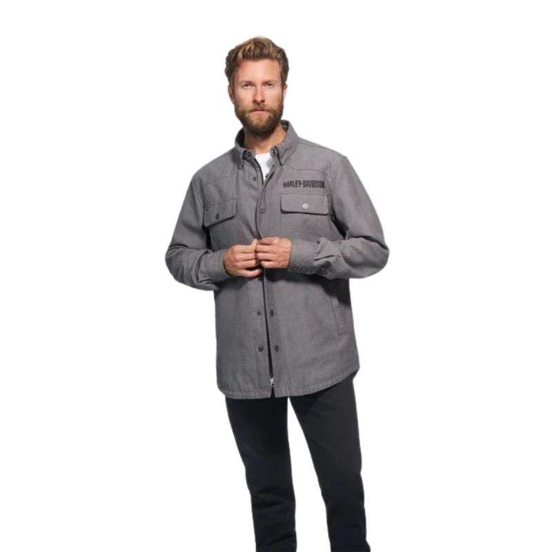 Men's Operative Riding Shirt Jacket - Grey Heather - XL