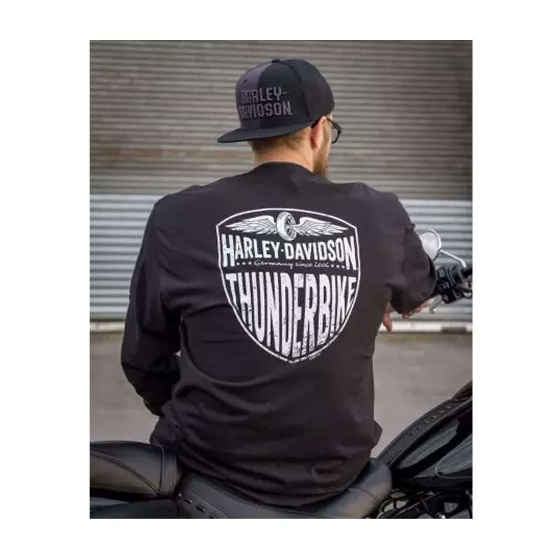men´s Long sleeve H-D Name black - 4XL