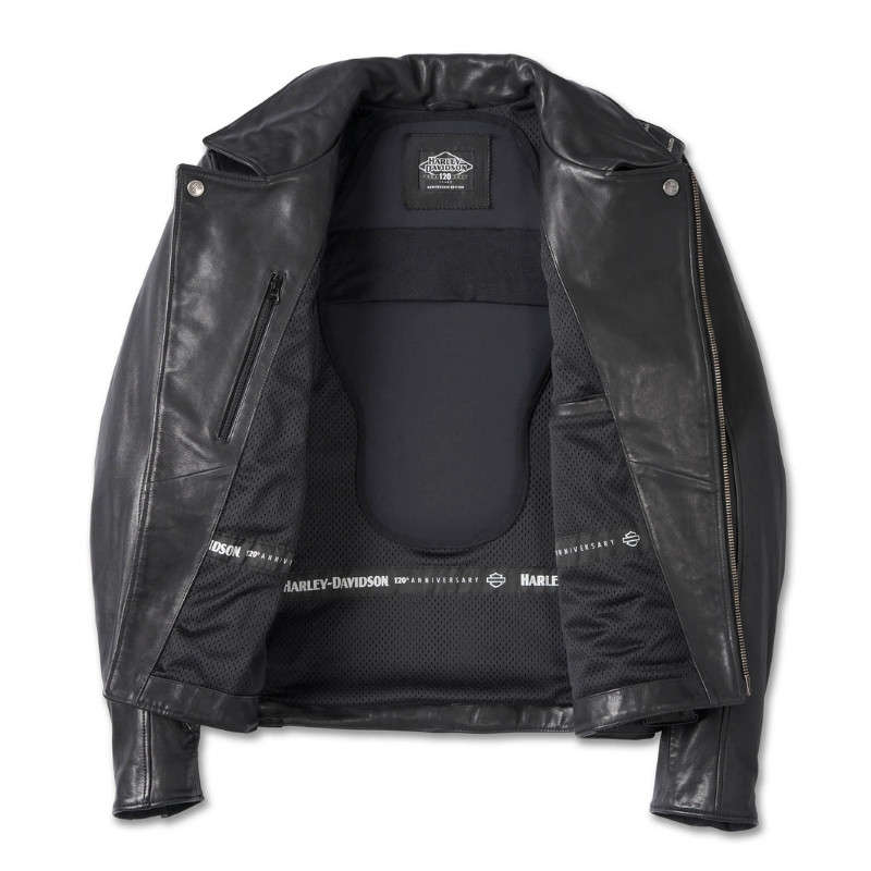 Men's 120th Anniversary Cycle Champ Leather Biker Jacket - M