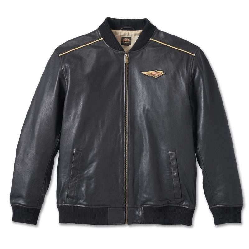 Men's 120th Anniversary Leather Jacket - Black Leather - M