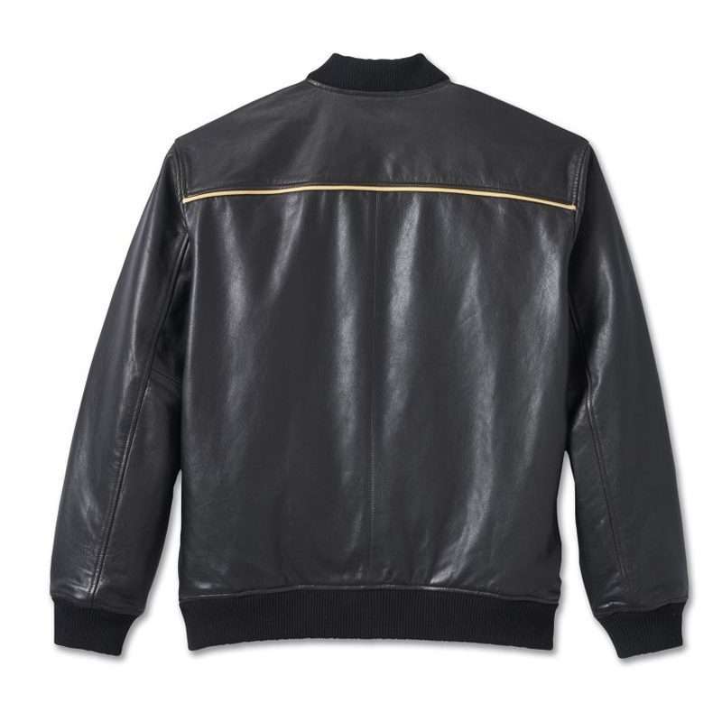 Men's 120th Anniversary Leather Jacket - Black Leather - M