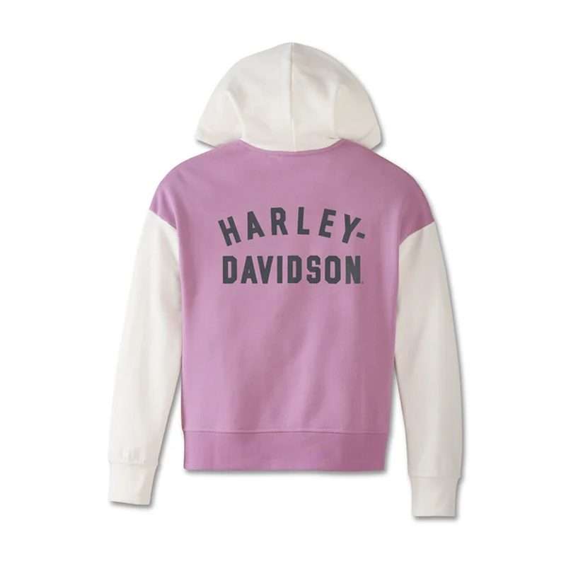 Women's Special Racer Front Zip Front Hoodie - Colorblocked - Lavender Herb - XL
