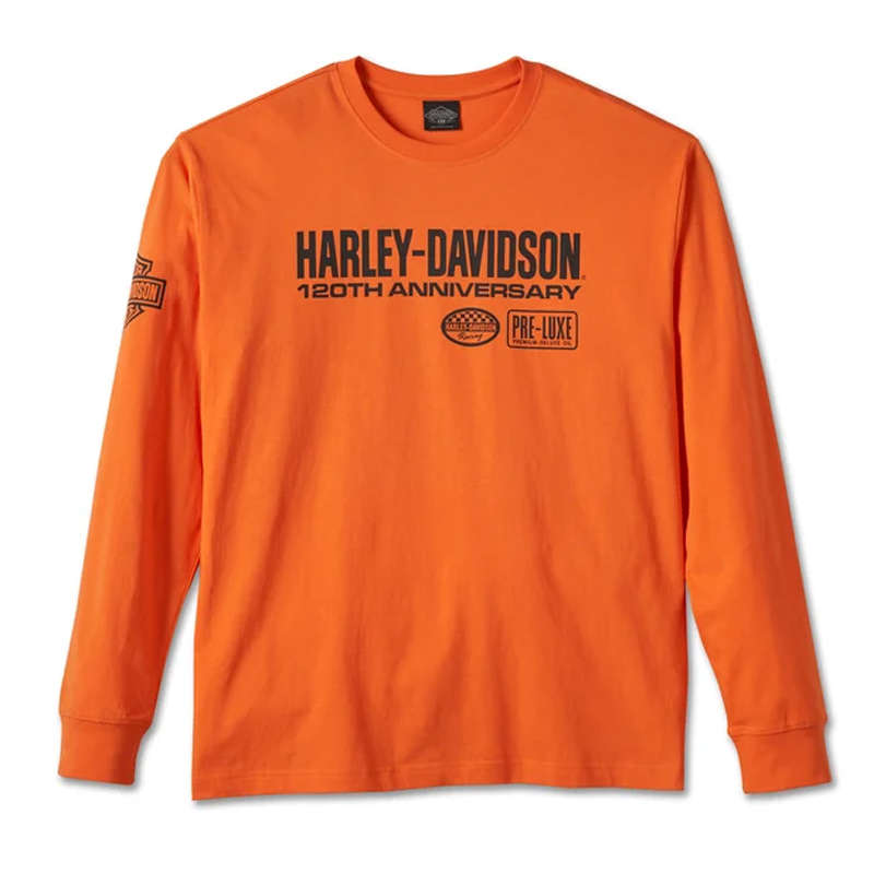 Men's 120th Anniversary Long Sleeve Tee Orange - XL