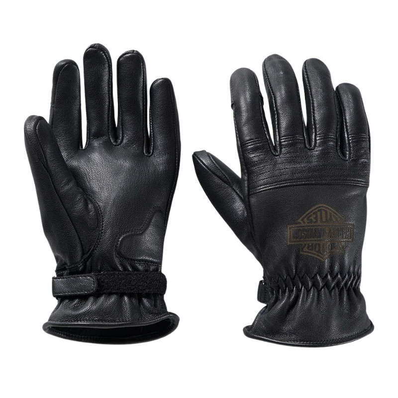 Men's Helm Leather Work Gloves Black - L