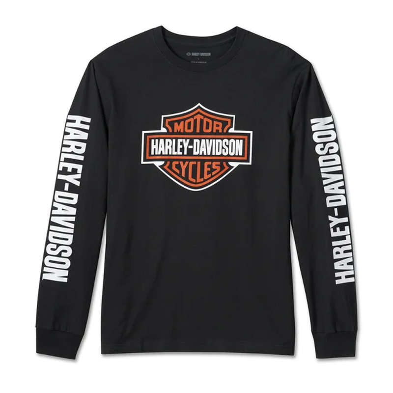 Men's Bar &amp; Shield Long Sleeve Tee - Black - 2XL