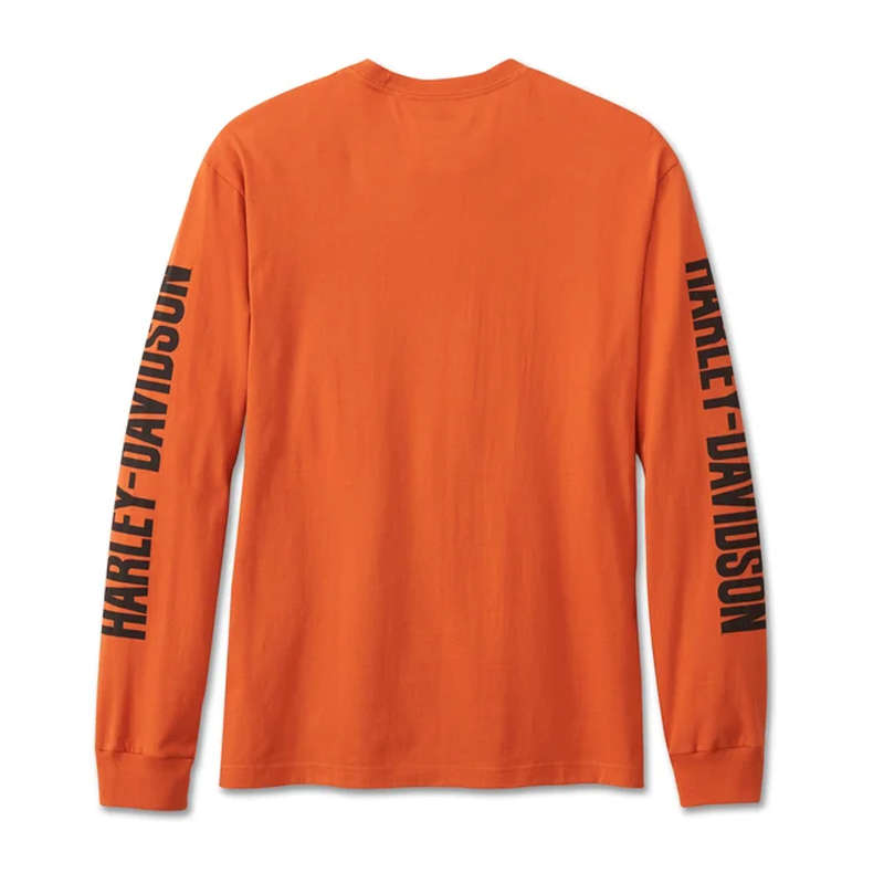 Men's Bar &amp; Shield Long Sleeve Tee - Vintage Orange - 3XL
