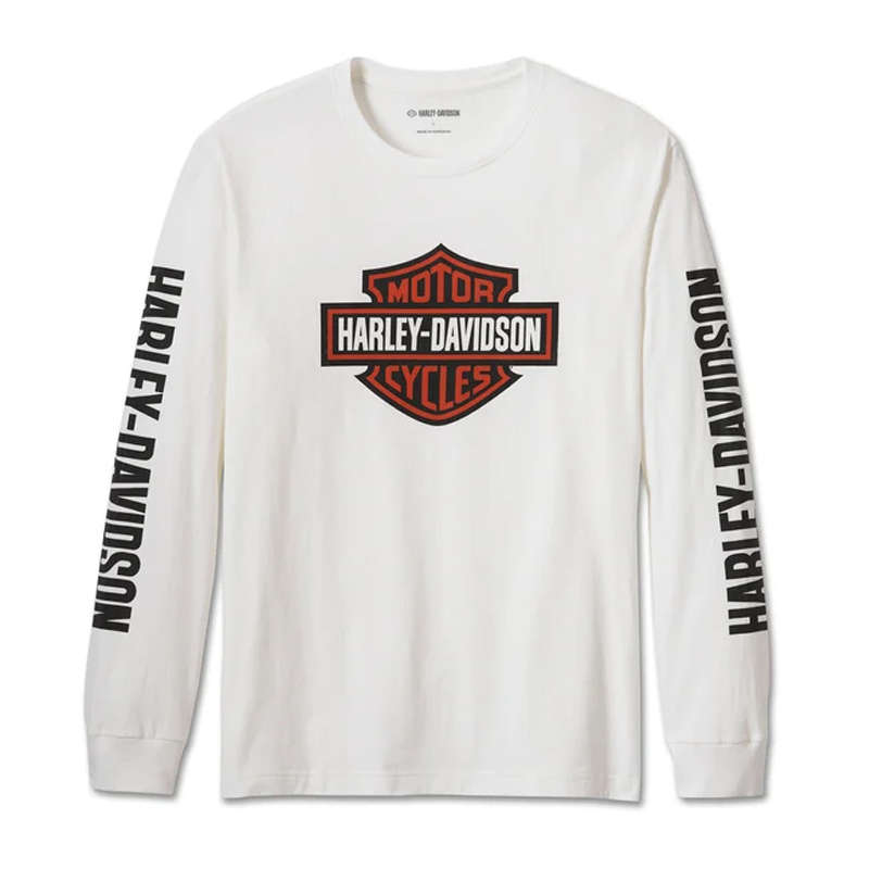 Men's Bar &amp; Shield Long Sleeve Tee - White - 2XL