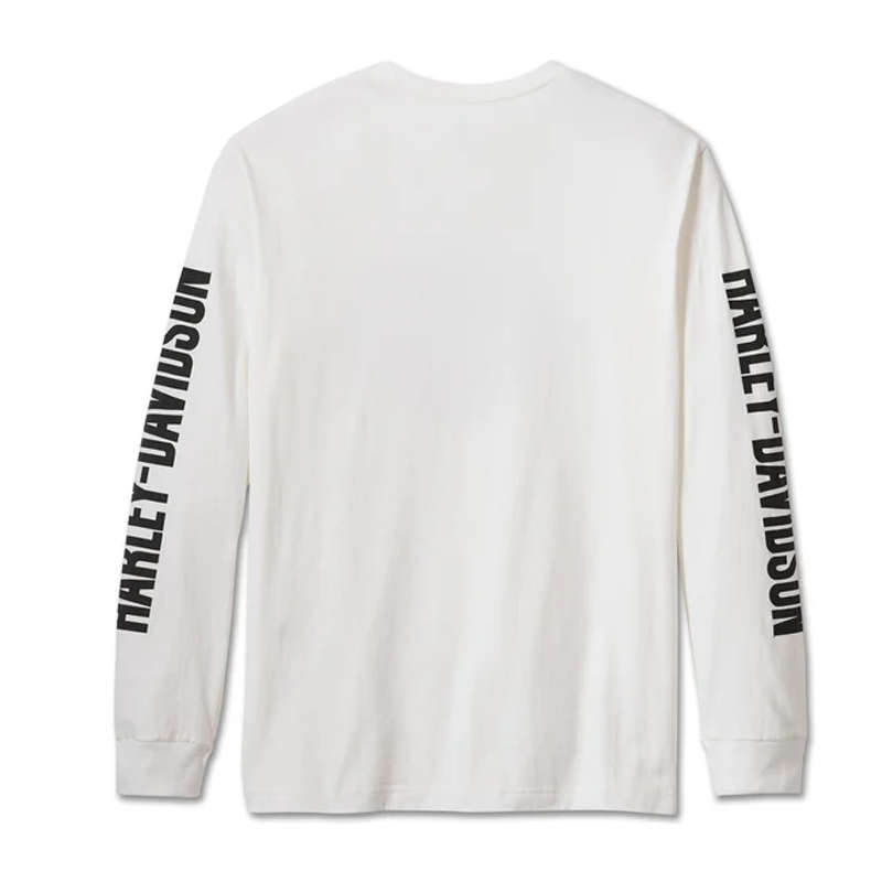 Men's Bar &amp; Shield Long Sleeve Tee - White - 2XL