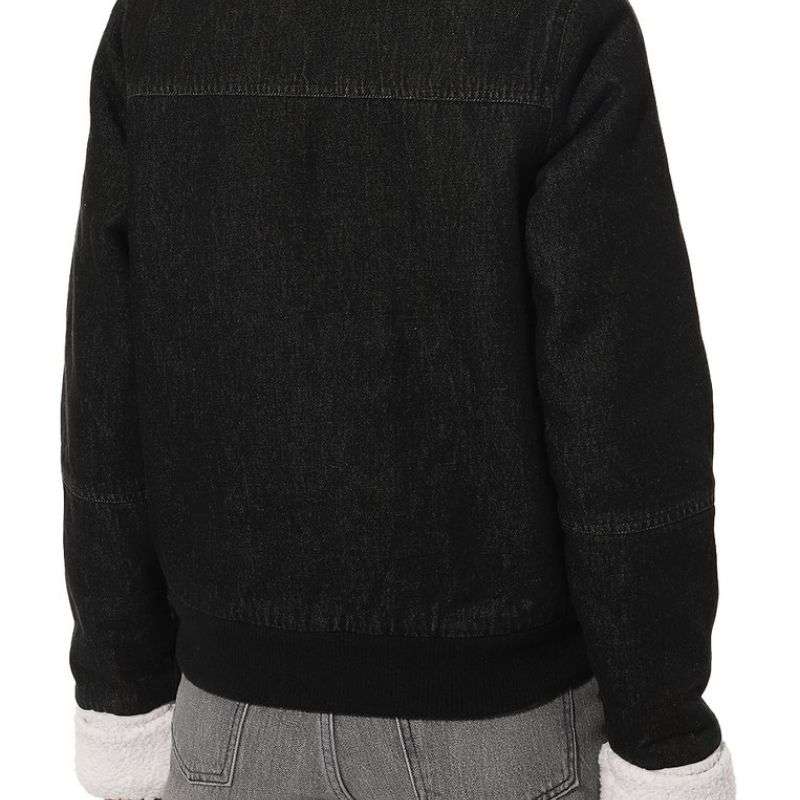 Womens Transcendent Sherpa Lined Denim Jacket - L