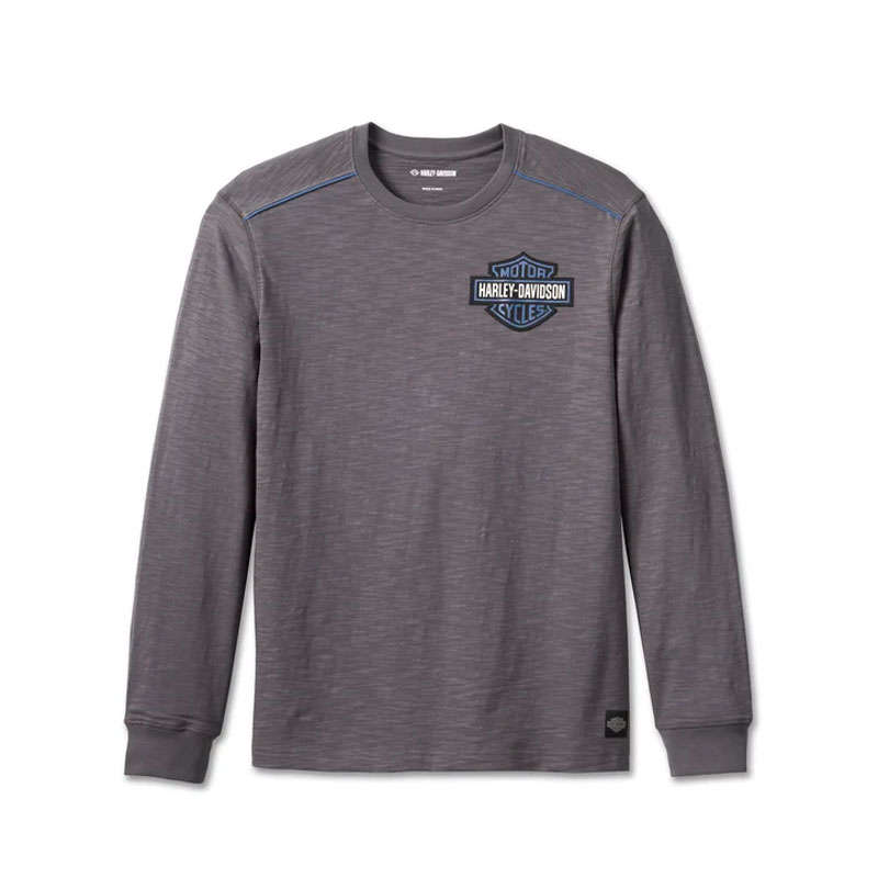Men's Club Crew Long Sleeve Tee - Blackened Pearl - 4XL