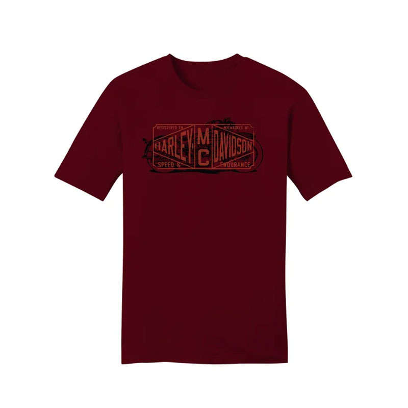 Men's Road Warrior Tee Merlot - 2XL