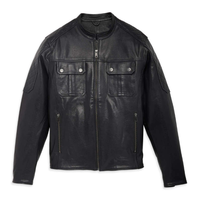 Mens Mechanic Leather Jacket - L