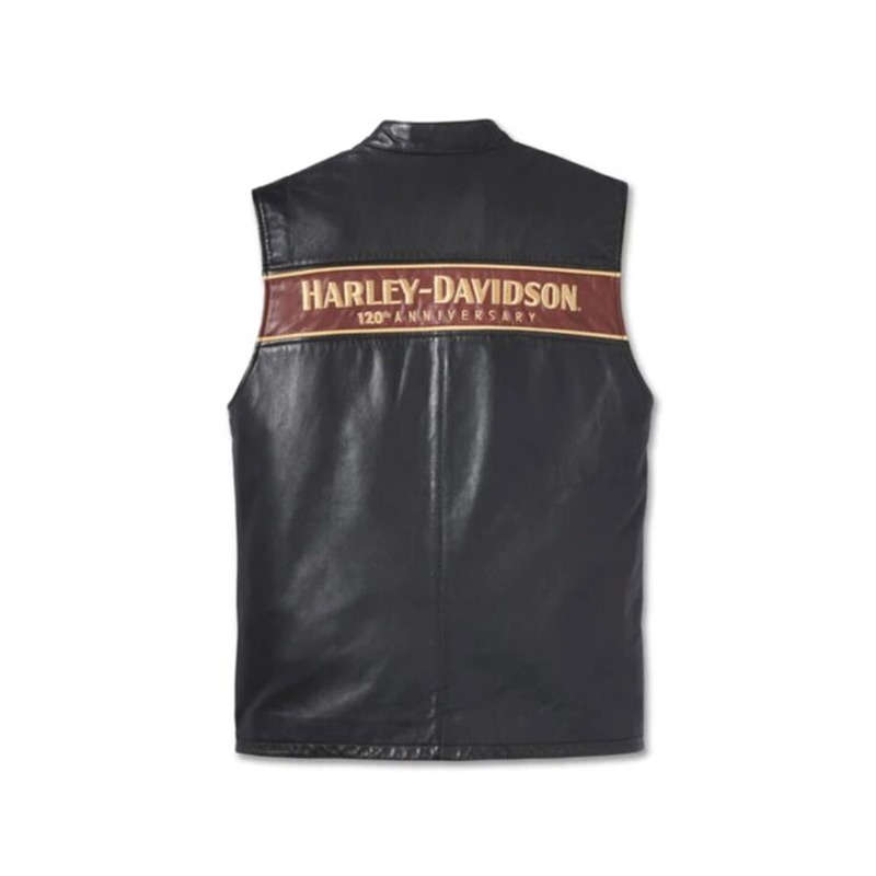 Mens 120th Anniversary Leather Vest - 3XL