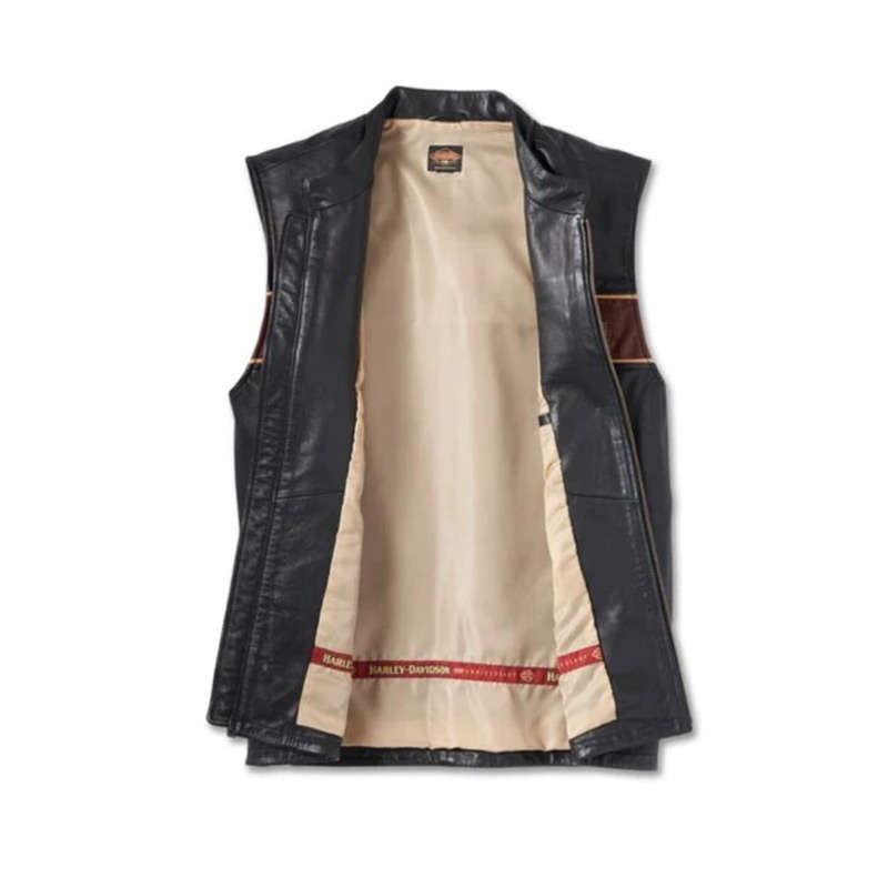 Mens 120th Anniversary Leather Vest - 3XL