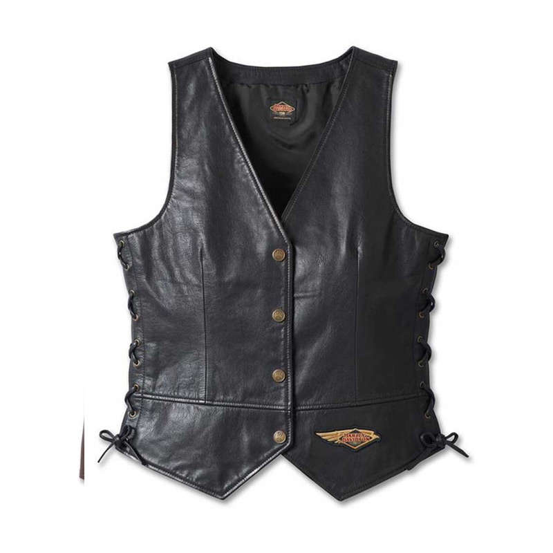 Womens 120th Anniversary Laced Side Leather Vest - XL
