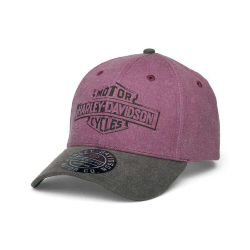 Harley Davidson Mens Authentic Stretch-Fit Cap - L