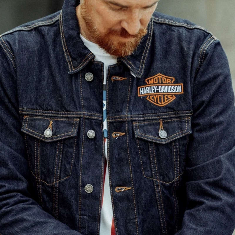 Men's Denim Jacket - Dark Indigo - M