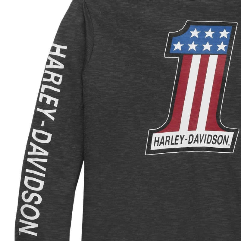 Men's #1 Race Slub Jersey Hooded Graphic Tee - XL