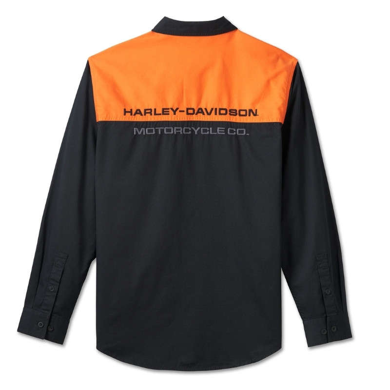 Men's Stacked Bar & Shield Long Sleeve Shirt - 2XL