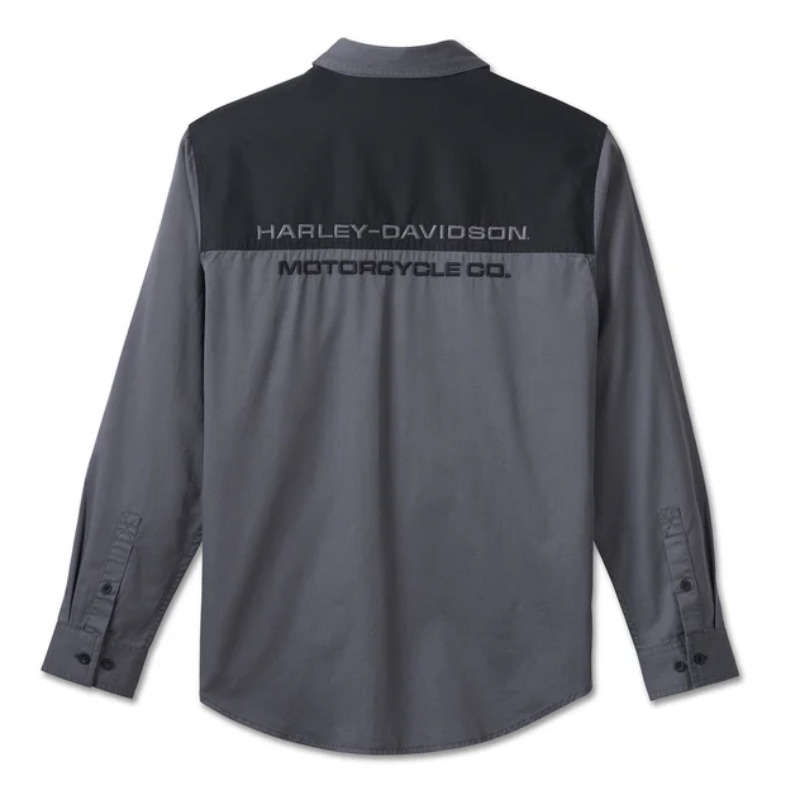 Stacked Bar & Shield Long Sleeve Shirt - L