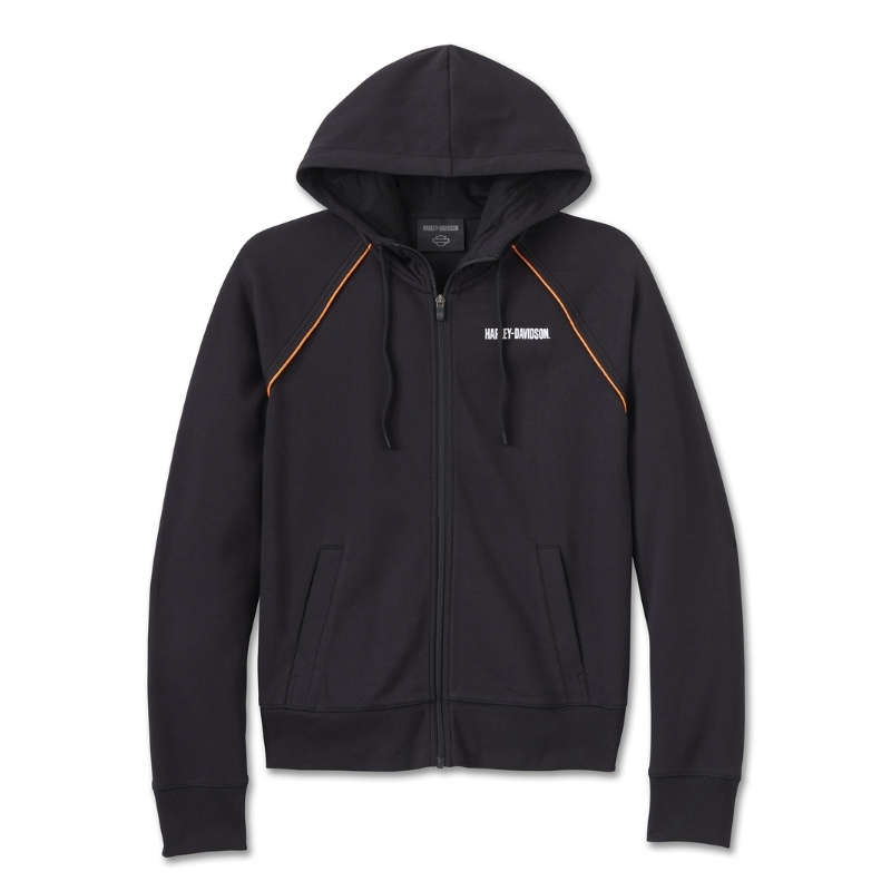 Women's Classic Bar & Shield Zip Front Hoodie - M