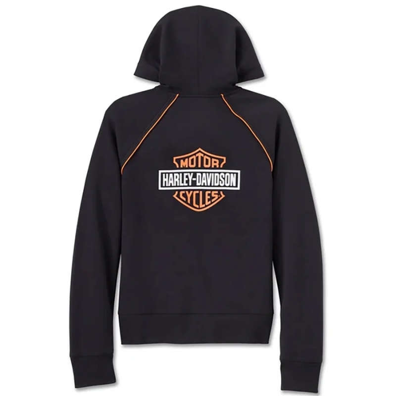 Women's Classic Bar & Shield Zip Front Hoodie - M