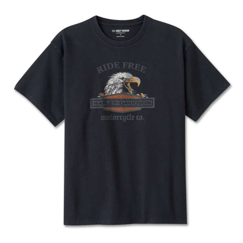 Womens Ride Free Eagle Oversized Tee - M