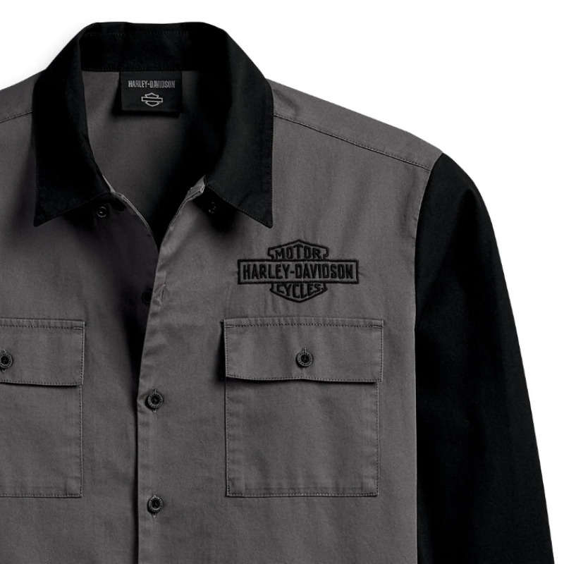 Men's Mechanic Shirt - colourblocked - S