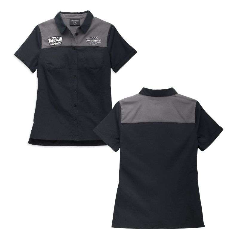 Women's Modern Mechanic colourblock Shirt - L