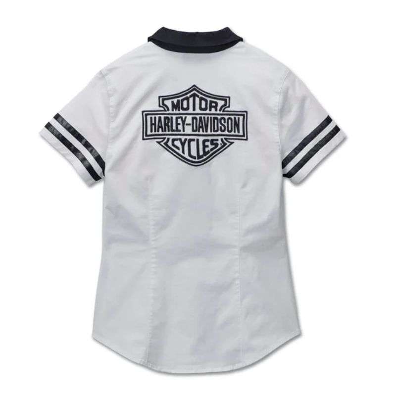 Women's Bar & Shield Zip Front Shirt - 2XL