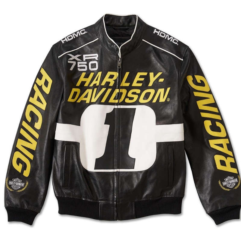 Men's Start Your Engines Leather Racing Jacket - S