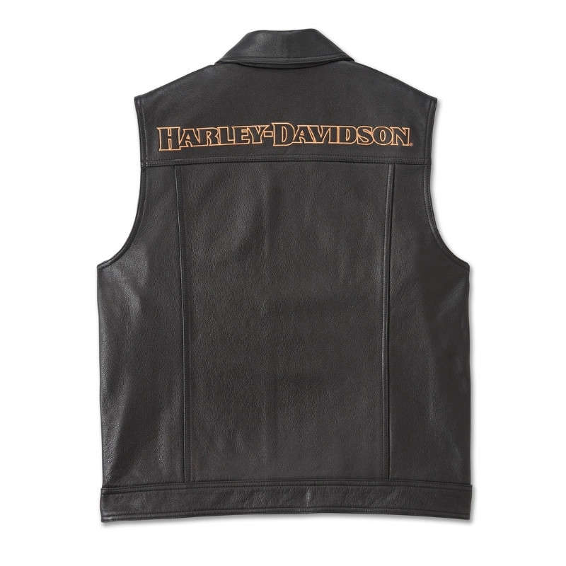 Men's Fuel to Flames Leather Vest - L