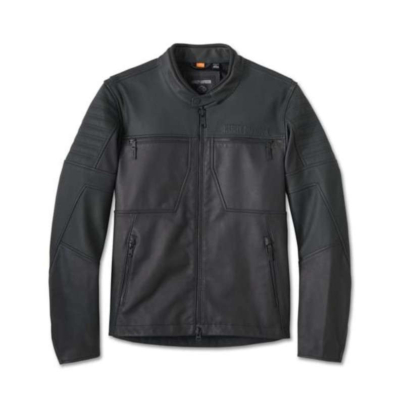 Willie G Skull Graphic Leather Riding Jacket - M