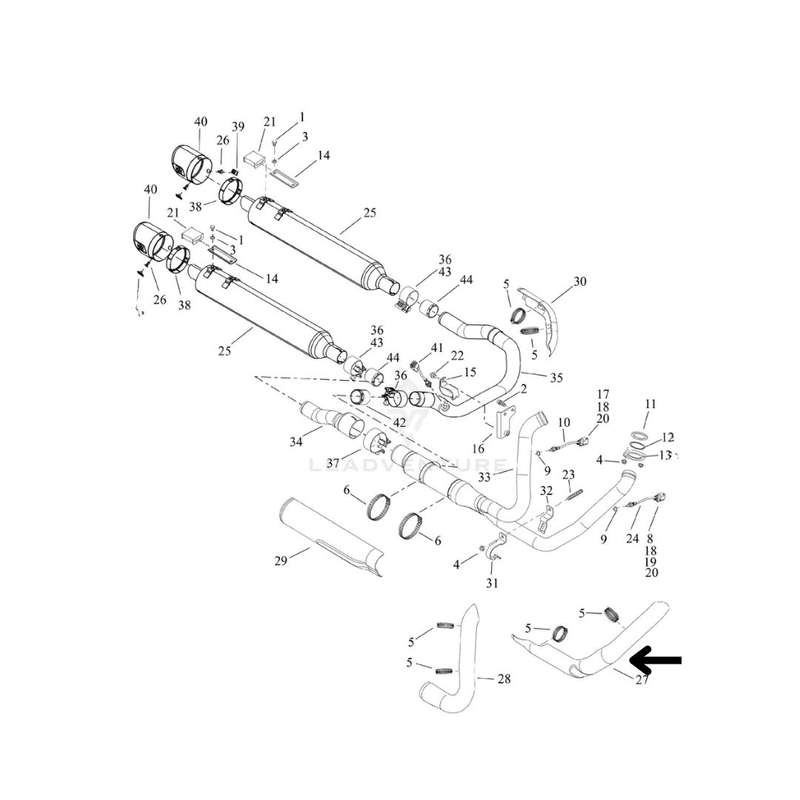 CVO Touring Exhaust Pipe