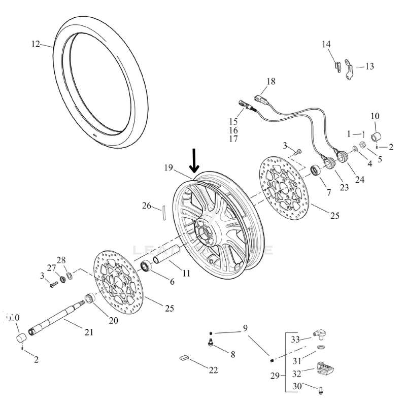 7-Spoke Front Wheel